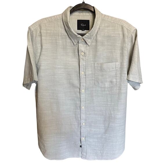 Rails Fairfax Shirt Button Down Short Sleeve Standard Fit Sage Green Size XL - Picture 3 of 10